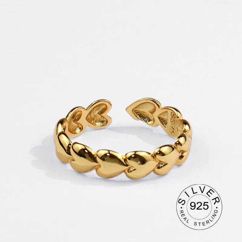 Real 925 Sterling Silver Rings For Women vintage zircon open round Engagement Rings Silver 925 Jewelry Anillos Mujer