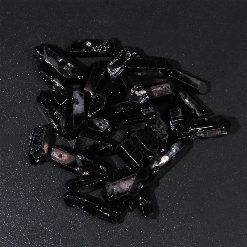 10/20/30pcs Purple Natural Quartz Crystal Point Beads Top Drilled Graduated Stick Point Loose Bead for DIY Jewelry Making Supply