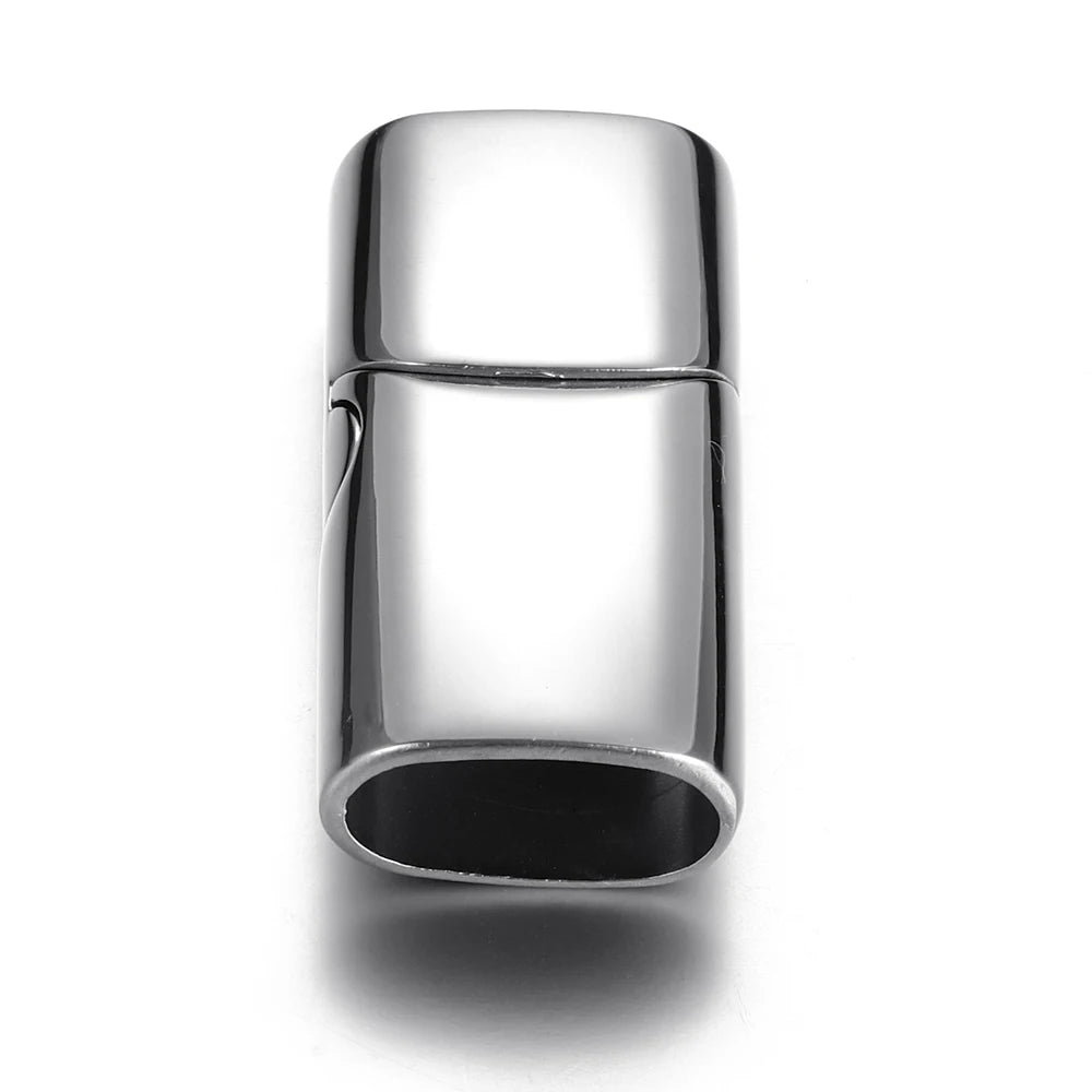 Stainless Steel Magnetic Clasp 12*6mm Hole Bracelet Magnet Clasp DIY Accessories Leather Jewelry Making Finding Supplies