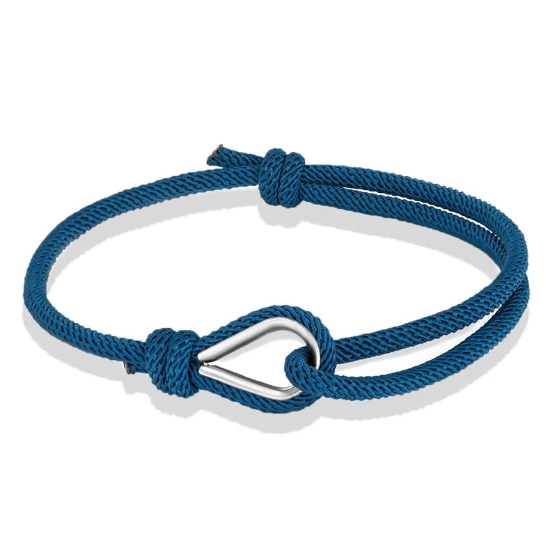 MKENDN Men Nautical Bracelet Adjustable Rope Bracelet With Stainless steel carabiner For Women Outdoor Survival Jewelry