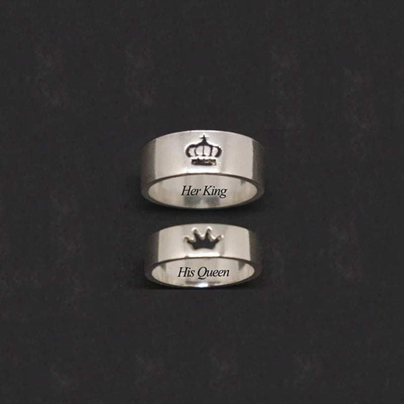 MKENDN Partnerringe mit Kreuzmotiv für Damen und Herren, Symbol für Versprechen, Pfeil, Lotus, Om, Pyramide, König und Königin, Krone, passende Ringe, Tauf- und Ostergeschenk