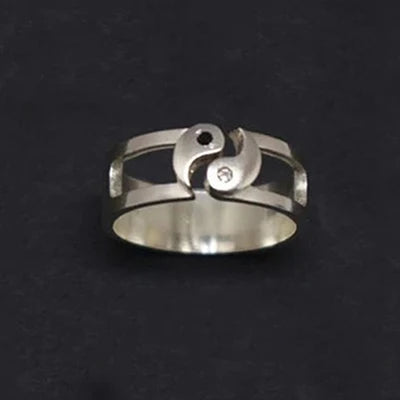 MKENDN Partnerringe mit Kreuzmotiv für Damen und Herren, Symbol für Versprechen, Pfeil, Lotus, Om, Pyramide, König und Königin, Krone, passende Ringe, Tauf- und Ostergeschenk