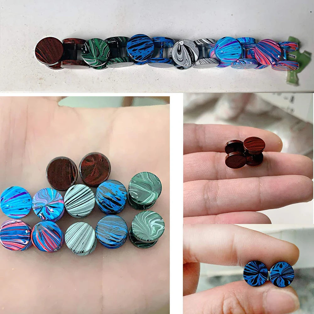 Stainless Steel Men Women Studs Earrings Ear Piericng Plugs Tunnels Faux Punk Barbell Body Jewelry Fake Piercing Oreja Gauges