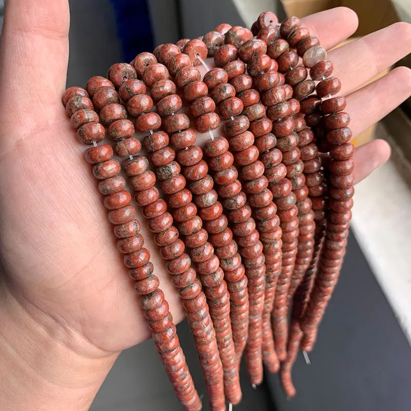 4X6MM/5X8MM Natural Stone Abacus Beads Rondelle Shape Lapis  Jaspers Jades Amazonite Bead For Jewelry Making Bracelet DIY 15.5"