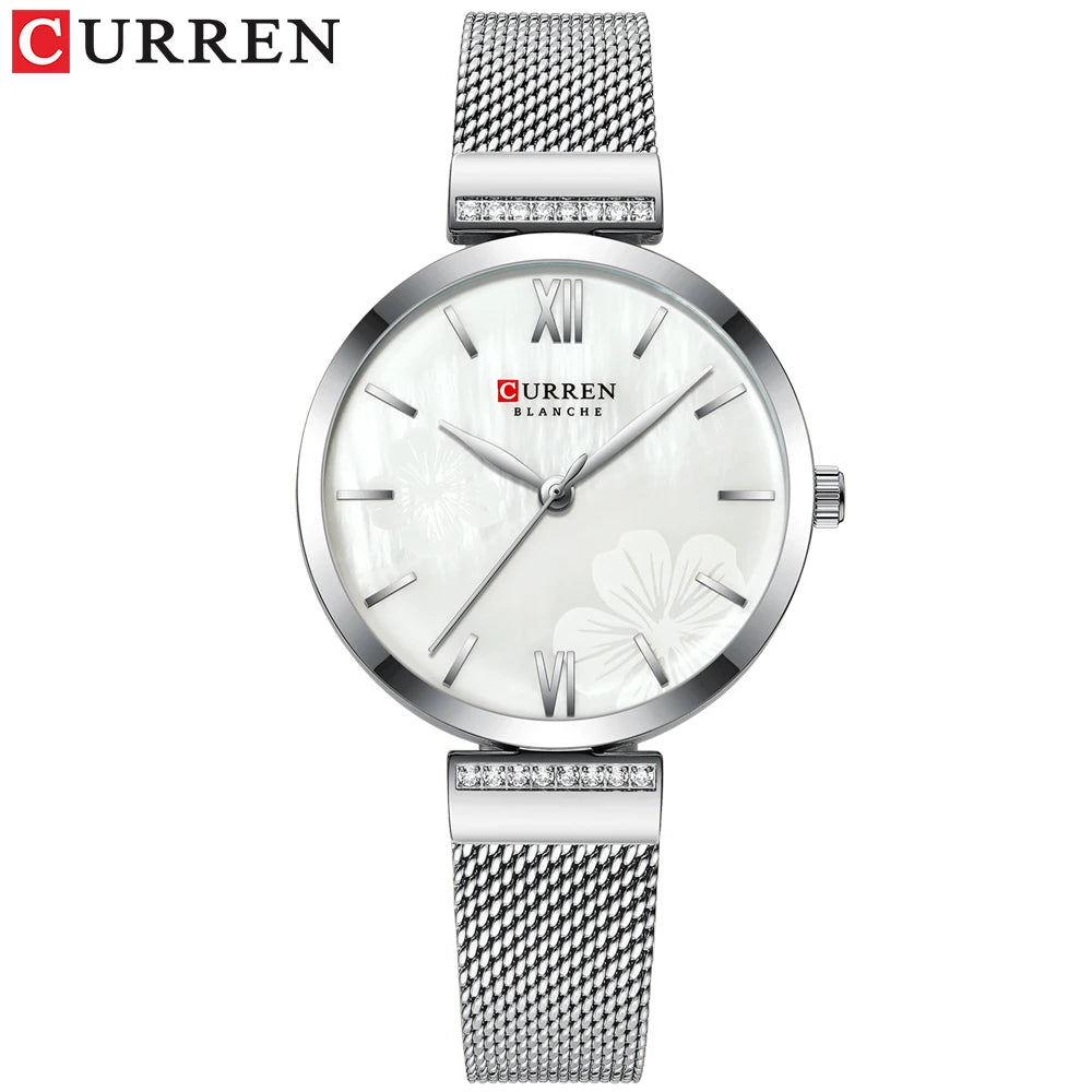 CURREN Fashion Watch for Women Luxury Quartz Gold Elegant Bracelet Wristwatch Female Clock Ladies Dress Stainless Steel