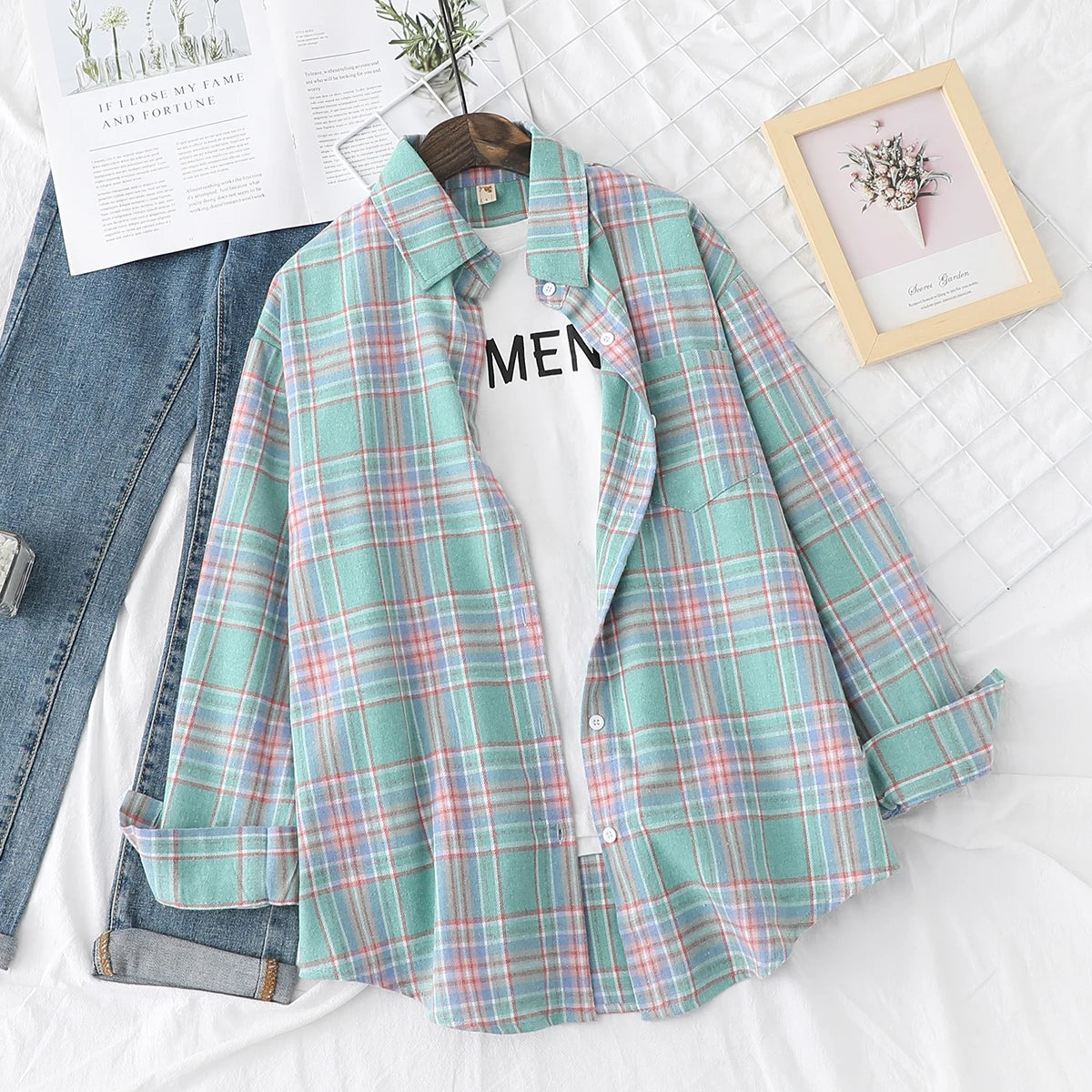 Casual Women's Plaid Shirt - Madeinsea©