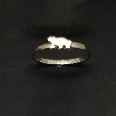 MKENDN Gold Plated Butterfly Couple Ring Women Men Flight Airplane Dinosaur Shark Ring Attendant Wedding Aviation Lover Gift