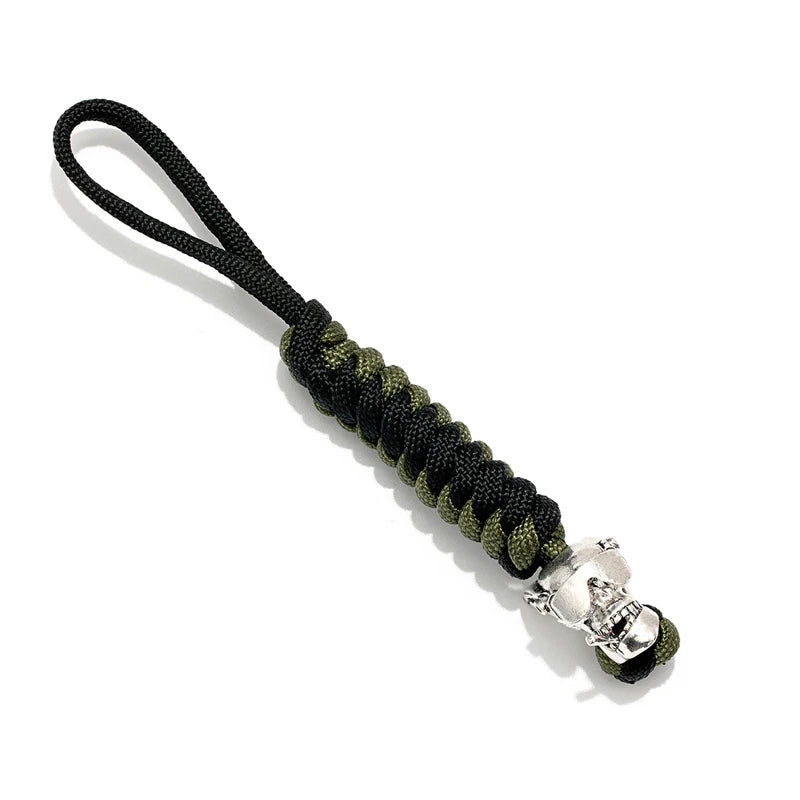 Vikings KeyChain For Car Hand Woven Survival Paracord Rope Ward off evil Key Rings For Men Gift Detachable Metal Punk Key Chains