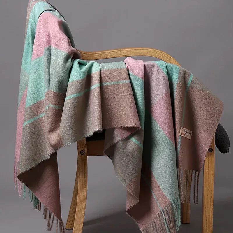 200*70cm Oversize Classic Plaid women scarf Cashmere Shawl men wrap Superior quality thickening female bandanna pashmina muffler