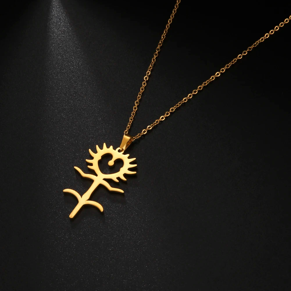 Collier gothique Ghostemane en acier inoxydable argenté pour femme, bijou punk d'Halloween, nouveauté