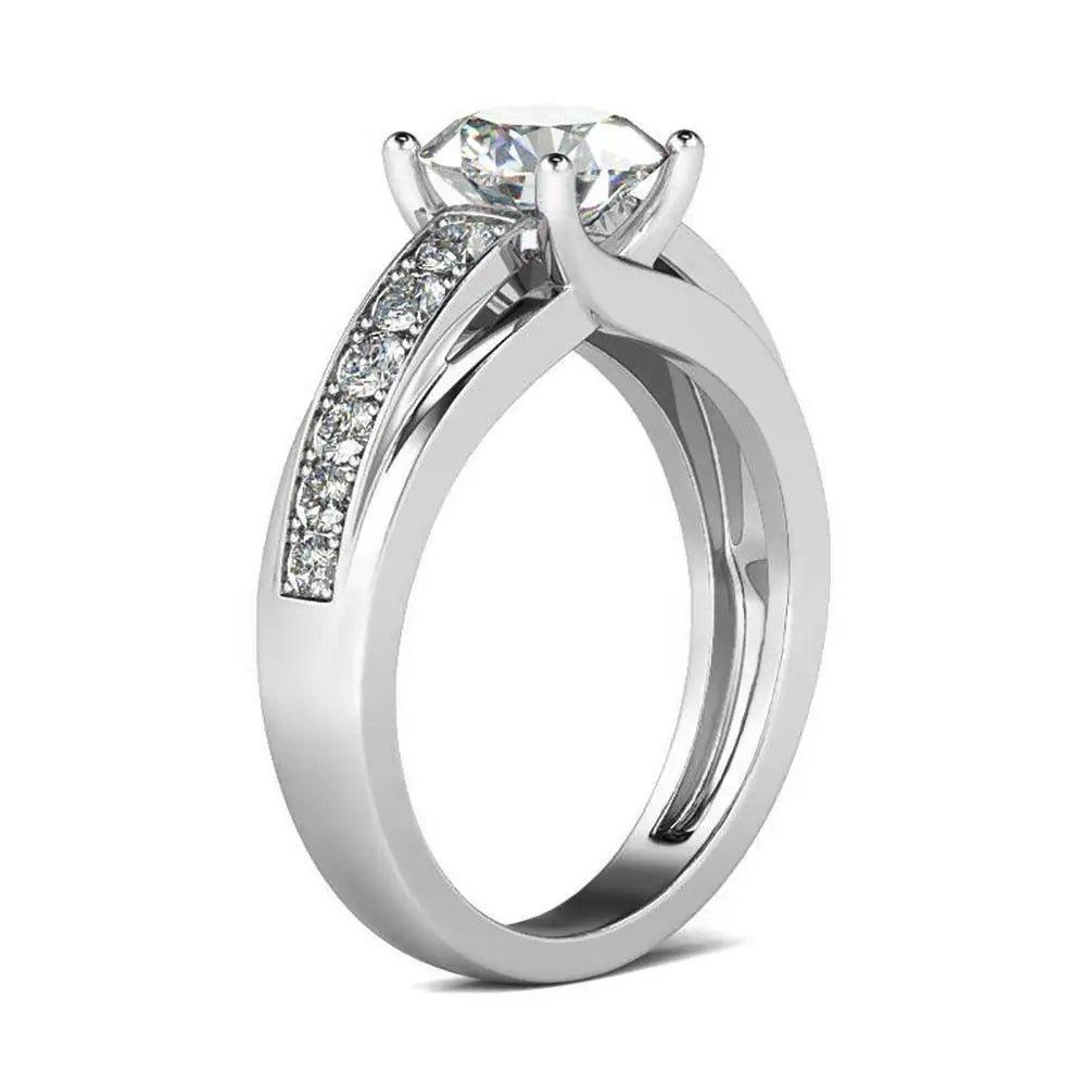 Szjinao Real 1 Carat Moissanite Ring For Women 100% 925 Sterling Silver Sparkling Lab Diamond Wedding Jewelery Female 2024 Trend - Madeinsea©