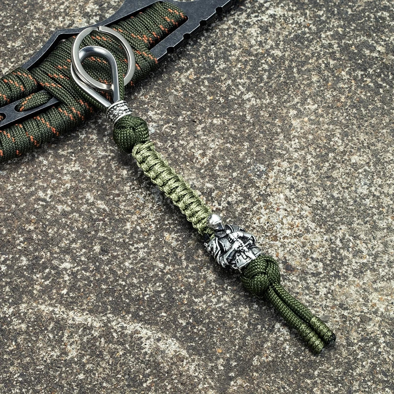 MKENDN Ancient Greek Knights of the Round Table Paracord Keychain Lanyard Self-Defense Emergency Survival Backpack Knife Pendant - Madeinsea©