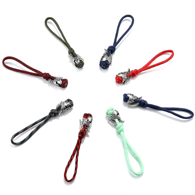 MKENDN New Arrival Vikings Spartan Outdoor Umbrella Rope Car Keychain Climb Keychain Survival Cord Backpack Buckle