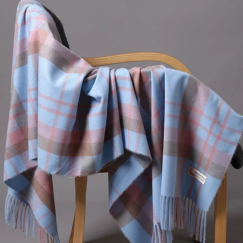 200*70cm Oversize Classic Plaid women scarf Cashmere Shawl men wrap Superior quality thickening female bandanna pashmina muffler