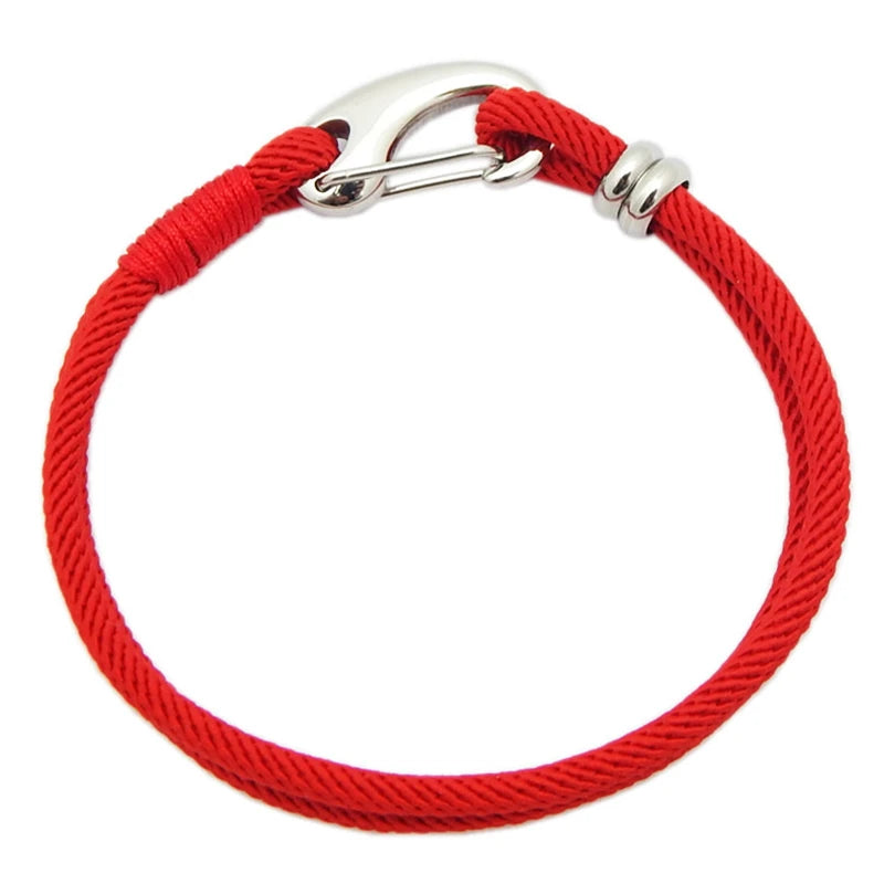 MKENDN Men Nautical Style Lobster Clasp Bracelet Outdoor Camping Rescue Emergency Rope Couple Bracelets Jewellry For Women Gifts