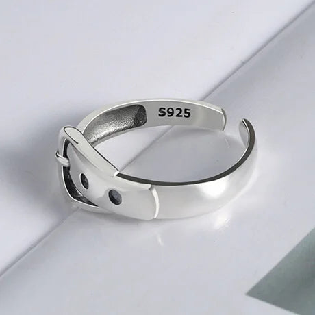 Wave Ring Real 925 Sterling Silver belt Fine Jewelry For Charm Women Birthday party Accessories Gift