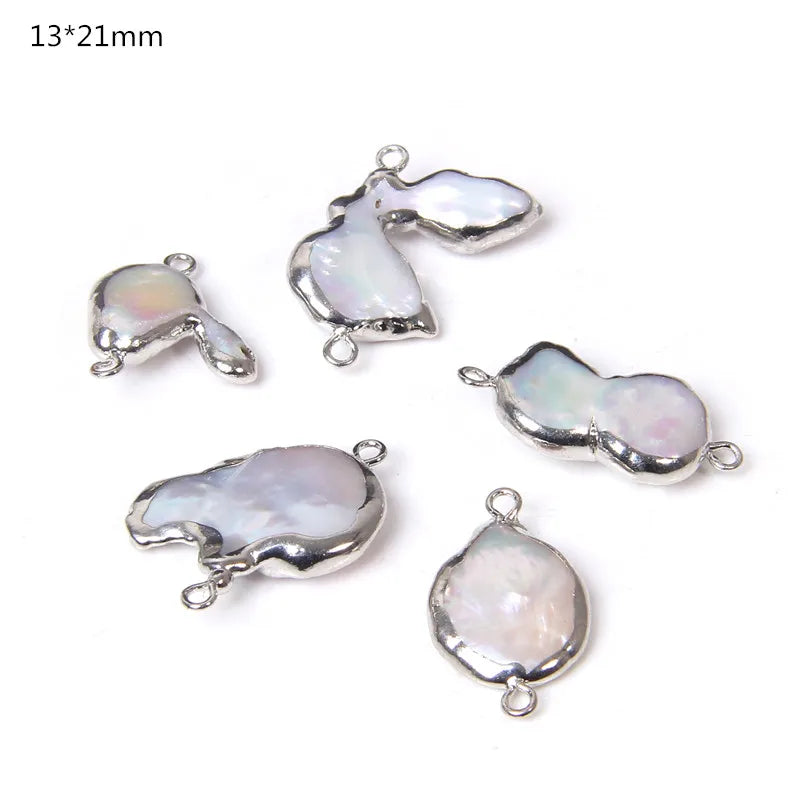 Hot Sale Irregular Shape Natural Pearls Pendant Freshwater Pearl Charms For Fine Jewelry Making Bracelet  DIY Necklaces 2pcs/lot
