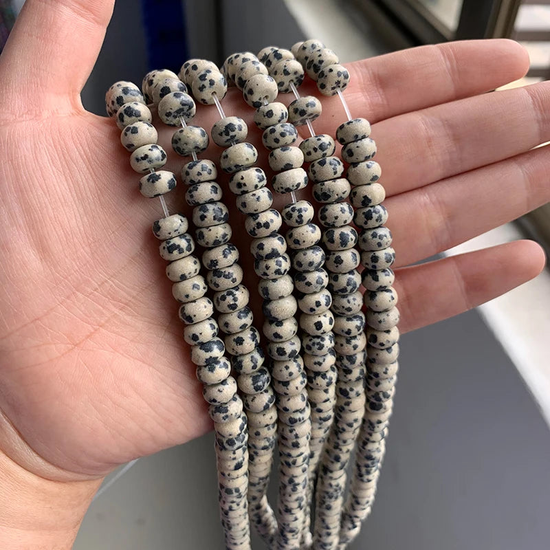 4X6MM/5X8MM Natural Stone Abacus Beads Rondelle Shape Lapis  Jaspers Jades Amazonite Bead For Jewelry Making Bracelet DIY 15.5"