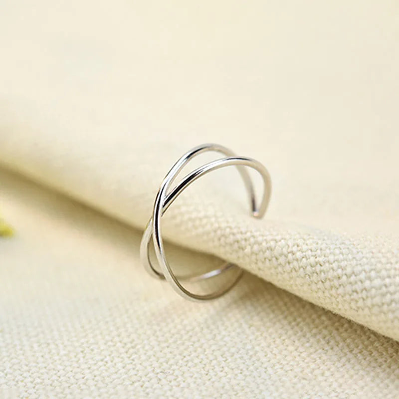 Retro Minimalist Silver Color Open Rings For Women Personality Feather Butterfly Adjustable Finger Ring Girl Jewelry Gift