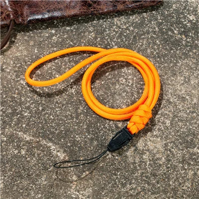 Multi-function Paracord Survival neckband lanyard ID card gym neckband phone with Knife Flashlight USB ID holder DIY neckband
