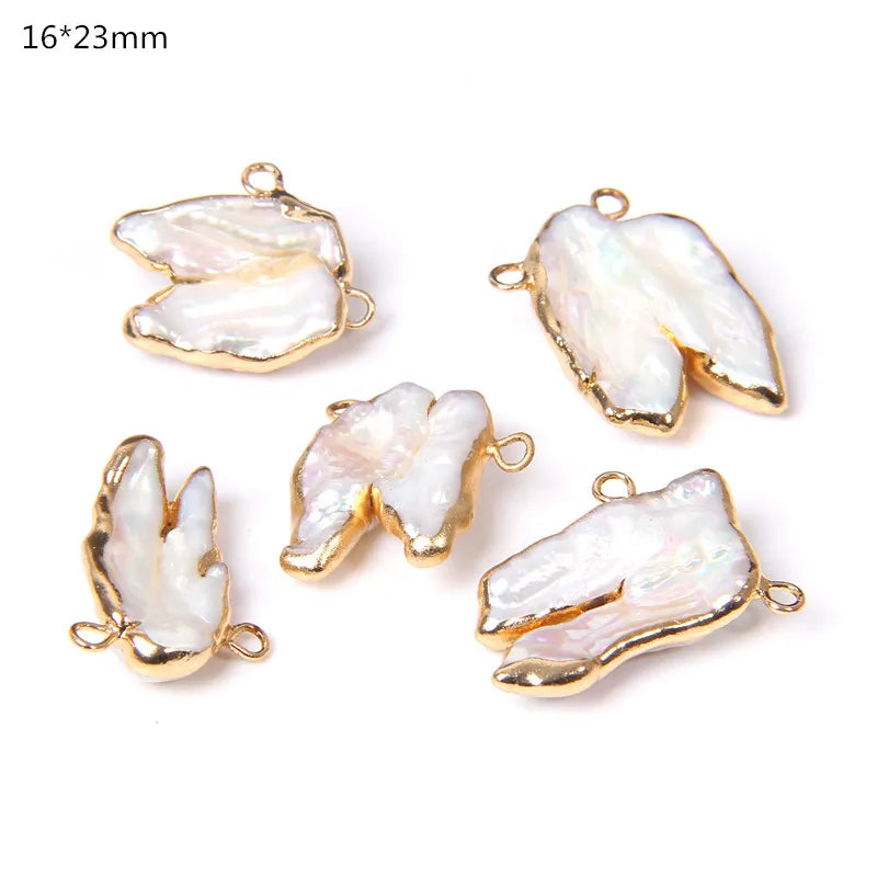 Hot Sale Irregular Shape Natural Pearls Pendant Freshwater Pearl Charms For Fine Jewelry Making Bracelet  DIY Necklaces 2pcs/lot