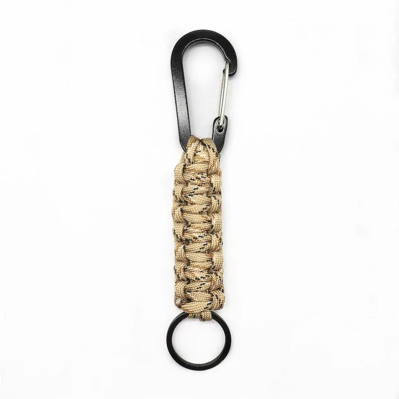 MKENDN Fashion Outdoor Umbrella Rope Keychain Climb Keychain Tactical Survival Tool Carabiner Hook Cord Backpack Buckle