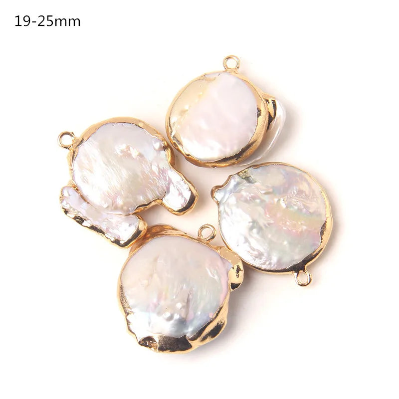 Hot Sale Irregular Shape Natural Pearls Pendant Freshwater Pearl Charms For Fine Jewelry Making Bracelet  DIY Necklaces 2pcs/lot