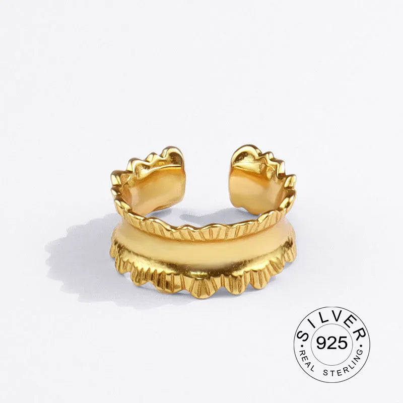 Real 925 Sterling Silver Rings For Women vintage zircon open round Engagement Rings Silver 925 Jewelry Anillos Mujer