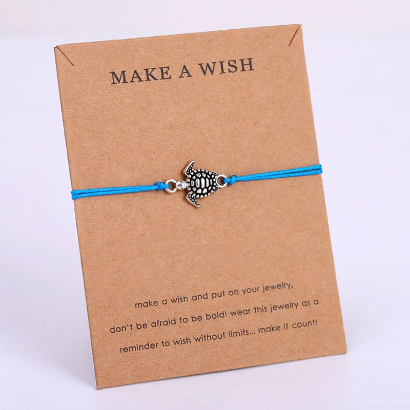 Ocean Waves Beach Nautical Surfing Adjustable Bracelets Sea Turtle Charms Women Men Boys Girls Unisex Jewelry Drop Shipping