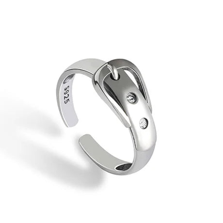 Wave Ring Real 925 Sterling Silver belt Fine Jewelry For Charm Women Birthday party Accessories Gift