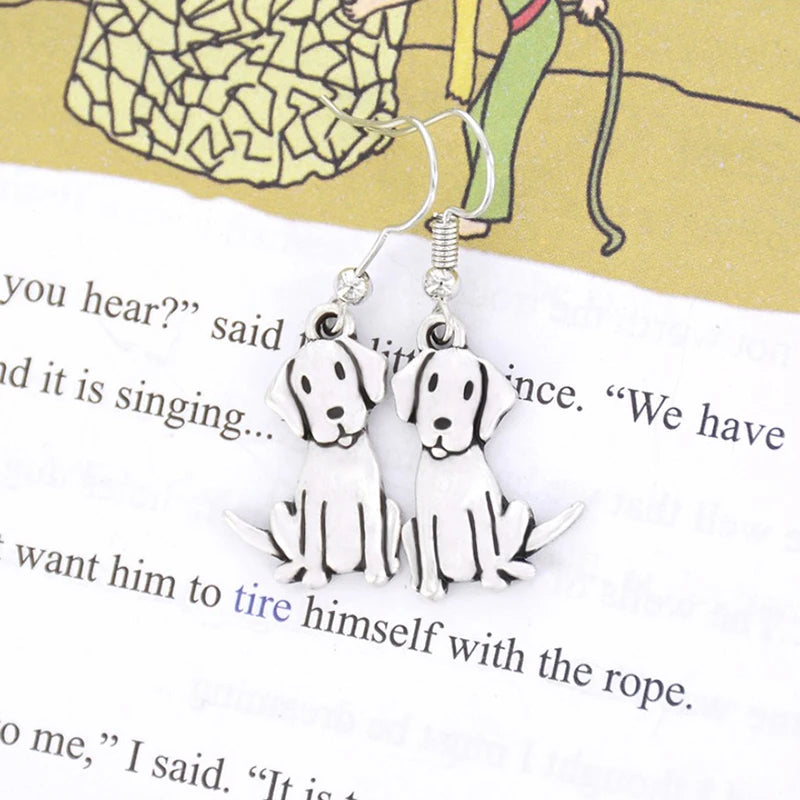 New Labrador Dangle Earrings For Women Brincos Boho Cute Dog Drop Earring Fashion Jewelry Best Gift Bijoux Pendientes Mujer