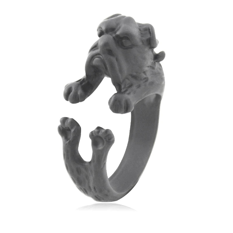 Retro Boho Pug&Boxer&Dachshund Dog Ring Men Punk Bulldog Anel Masculino Couple Rings For Women Jewelry Gifts For Pet Lovers Gift