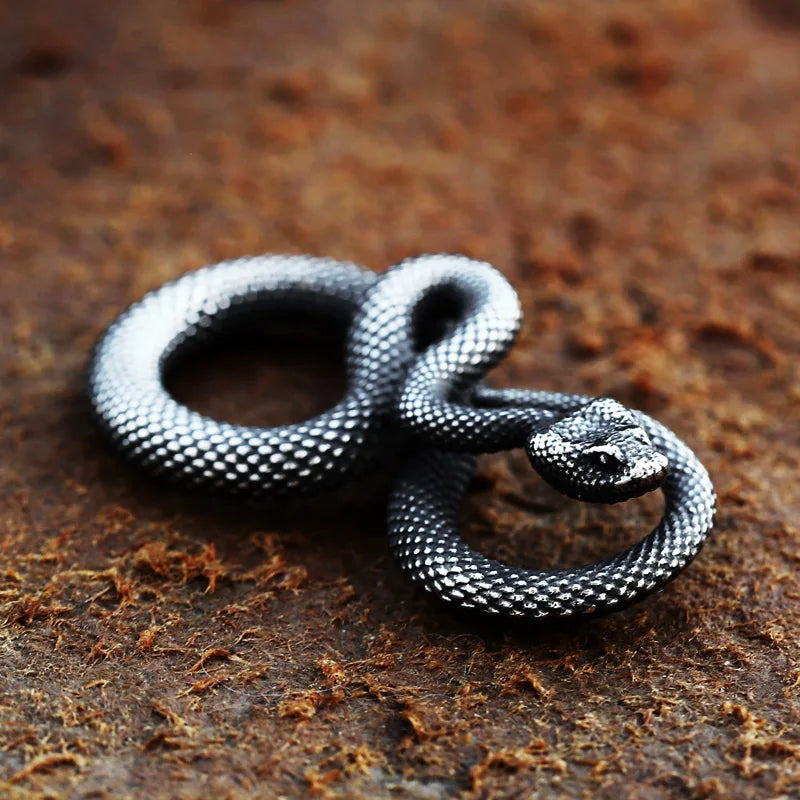 Fashion Vintage Women Men Snake Stainless Steel Pendant Chain Necklace Jewelry BP8-492