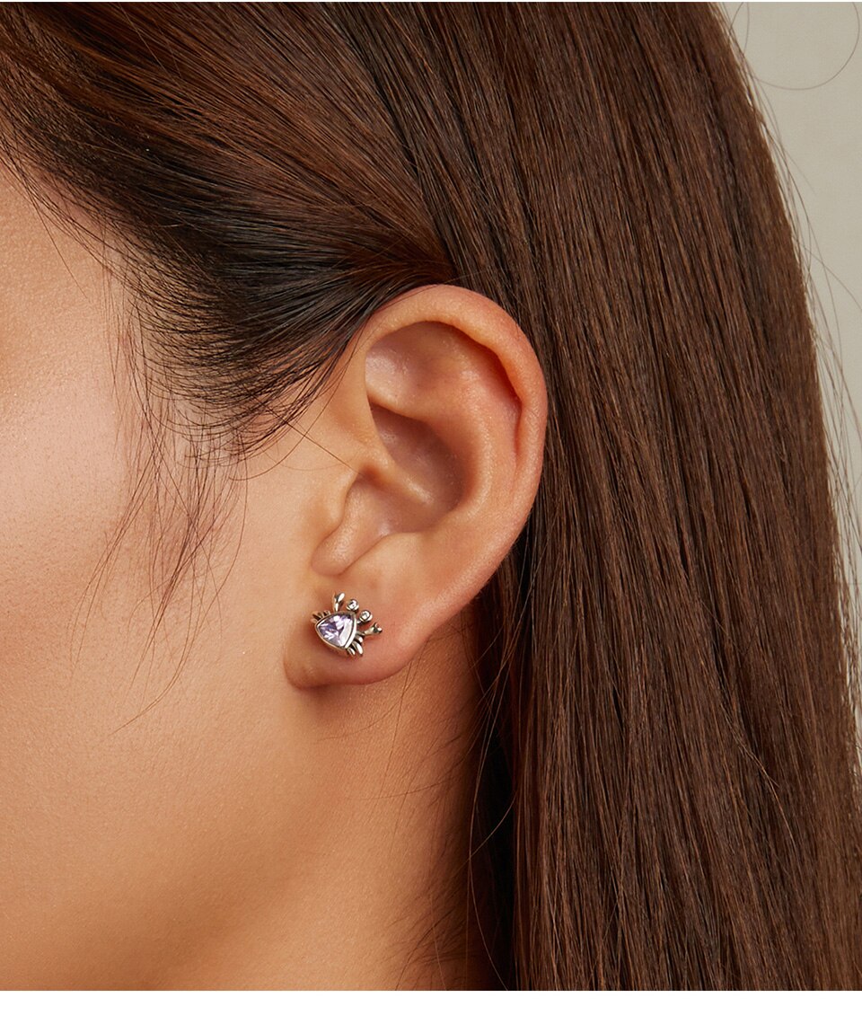 sterling Silver Crab earrings - Madeinsea©