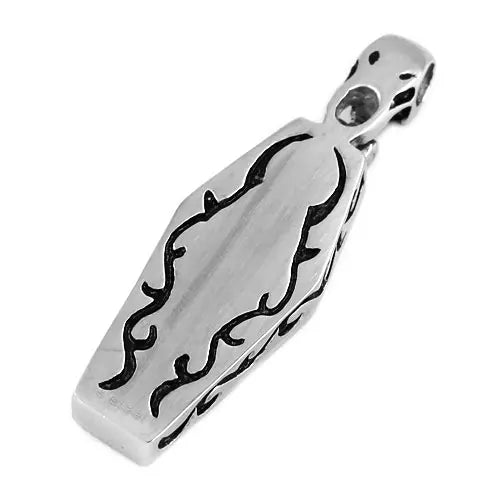 Pendentif en forme de crâne humain en forme de croix, bijoux en acier inoxydable, cercueil de momie, vampire, motard, cadeau pour homme, SWP418A