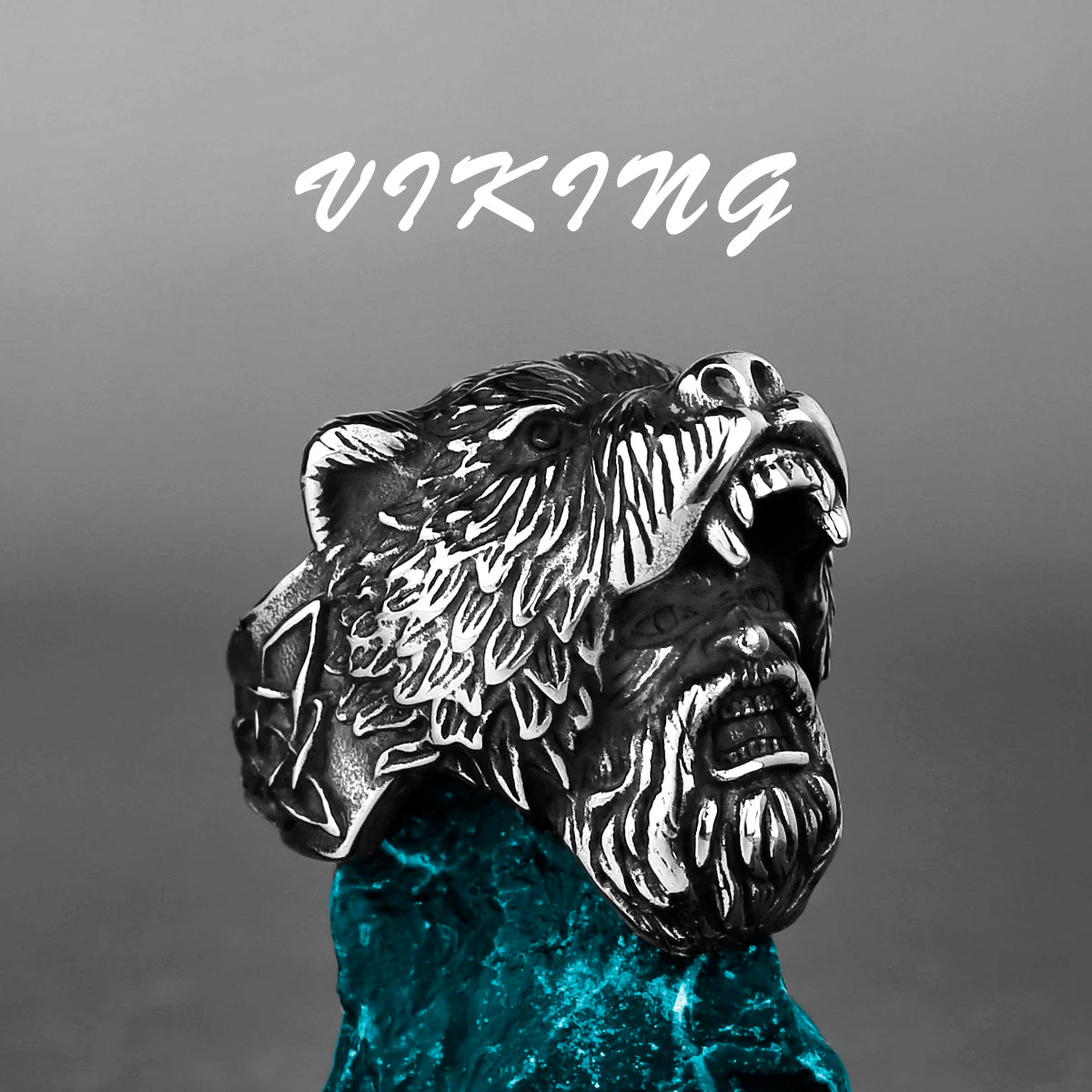Nordic Viking Stainless Steel Ring Anchor Compass Tree of Life Rune Amulet Wolf Men Women Finger Jewelry Biker Party Club Gift