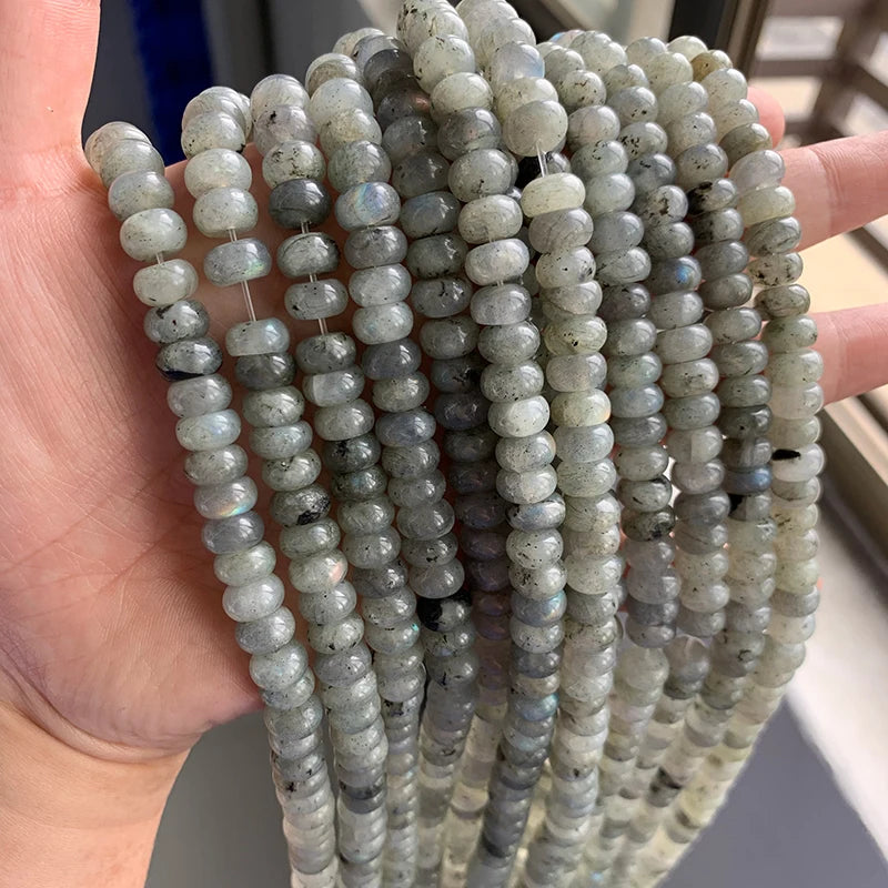 4X6MM/5X8MM Natural Stone Abacus Beads Rondelle Shape Lapis  Jaspers Jades Amazonite Bead For Jewelry Making Bracelet DIY 15.5"