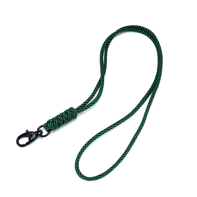 Outdoor Rock Climbing Paracord ID Lanyard Snake Knot Carabiner For EDC USB Holder Pass Card Name Badge Holder Neck Layard Gift