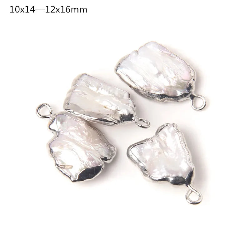 Hot Sale Irregular Shape Natural Pearls Pendant Freshwater Pearl Charms For Fine Jewelry Making Bracelet  DIY Necklaces 2pcs/lot