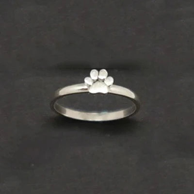 MKENDN Ring-Set mit Tierfußabdruck, Schlangenpaar, für Damen und Herren, Wolf, Fuchs, Geweih, Vogel, silberfarbener Ring, Geschenk für Taufe oder Ostern