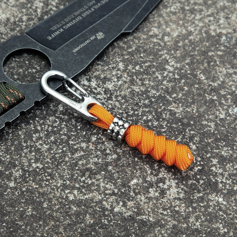 Paracord Keychain Outdoor Climbing Metal Buckle High Strength Parachute Cord Self-Defense Emergency Survival Backpack Key Ring