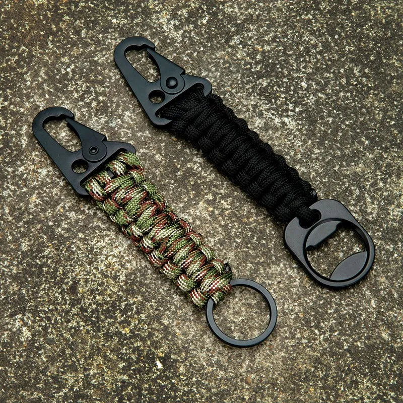 MKENDN Outdoor Umbrella Rope Corkscrew Car Keychain Carabiner Keychain Tactical Survival Tool Eagle Beak Snap Clip For Backpack