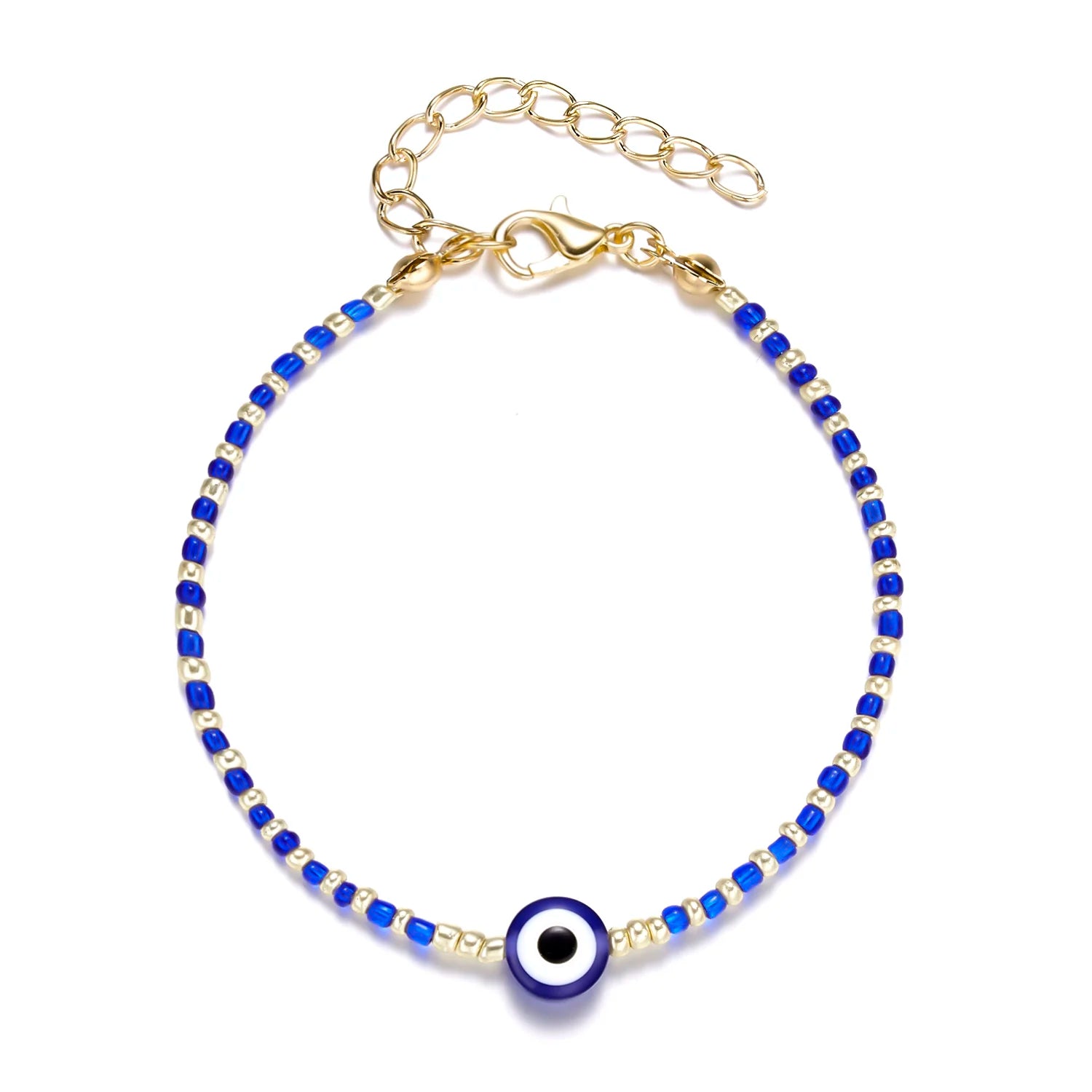 Turkish Lucky Evil Eye Bracelet For Women Blue Eyes Bead Handmade Bracelet Bangles Couple Friendship Birthday Party Jewelry Gift