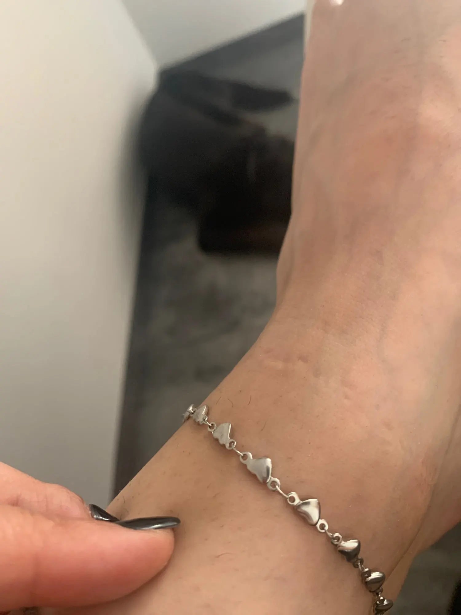 Stainless Steel Heart Anklet For Women