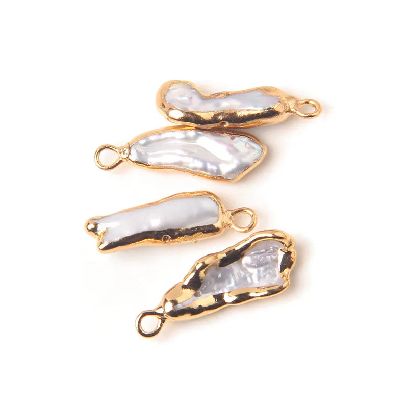 Hot Sale Irregular Shape Natural Pearls Pendant Freshwater Pearl Charms For Fine Jewelry Making Bracelet  DIY Necklaces 2pcs/lot