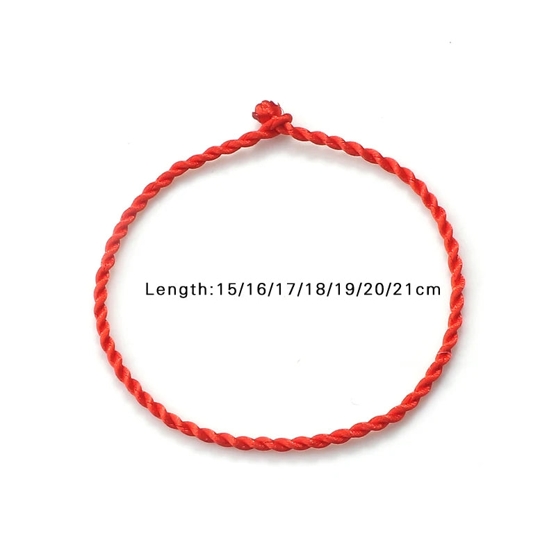 Bracelet en fil rouge pour femme, simple et porte-bonheur, tissé à la main, bijou tendance pour couple, cadeau pour amoureux