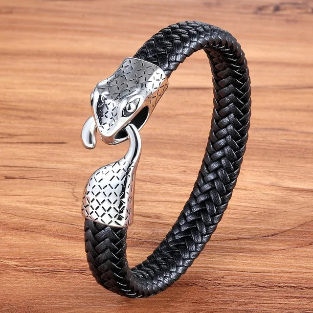 TYO Braided Rope Wrap Leather Bracelets For Men Bangles Fashion Male Women Charm Stainless Steel Clasp Jewelry DIY Customization