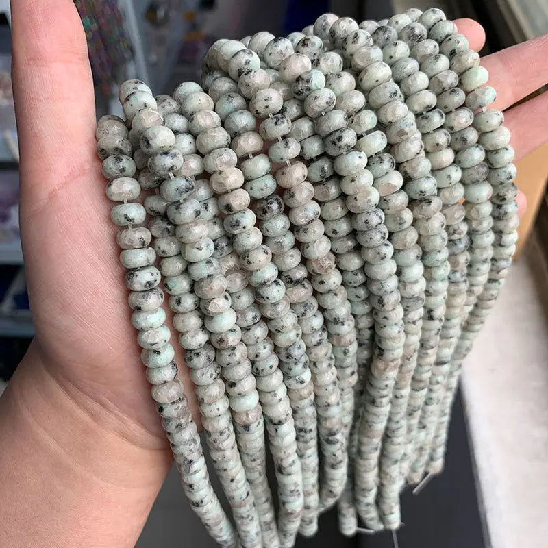 4X6MM/5X8MM Natural Stone Abacus Beads Rondelle Shape Lapis  Jaspers Jades Amazonite Bead For Jewelry Making Bracelet DIY 15.5"