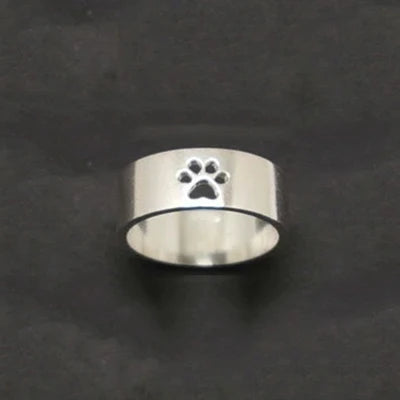 MKENDN Ring-Set mit Tierfußabdruck, Schlangenpaar, für Damen und Herren, Wolf, Fuchs, Geweih, Vogel, silberfarbener Ring, Geschenk für Taufe oder Ostern