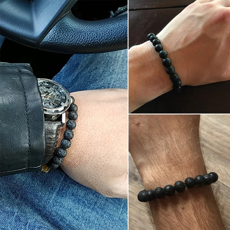 Natural Volcanic Stone Beads Bracelets - Madeinsea©